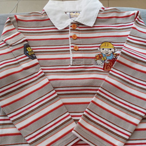 Bob the Builder boys' set size 122, polo shirt and hoodie jacket