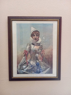 Watercolor painting unused, 57x47