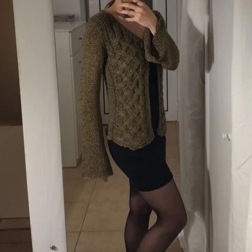 Knitted brown cardigan like new