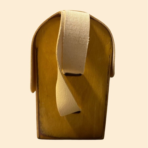 Logos women's wooden shoulder bag like new, beige