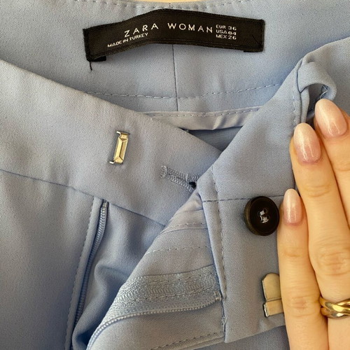 Zara Basic baby blue trousers size 36 like new
