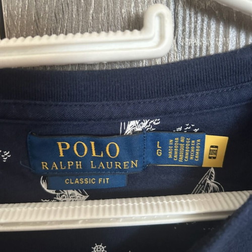 Polo short sleeve t-shirt Large blue new