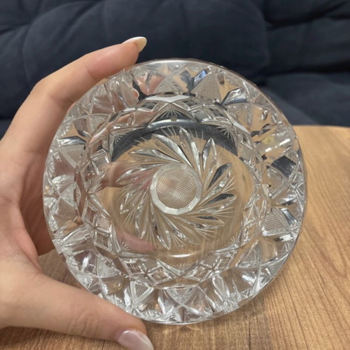 Crystal decorative ashtray