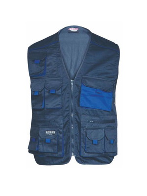 Work Vest Dark Blue/Light Blue XL New