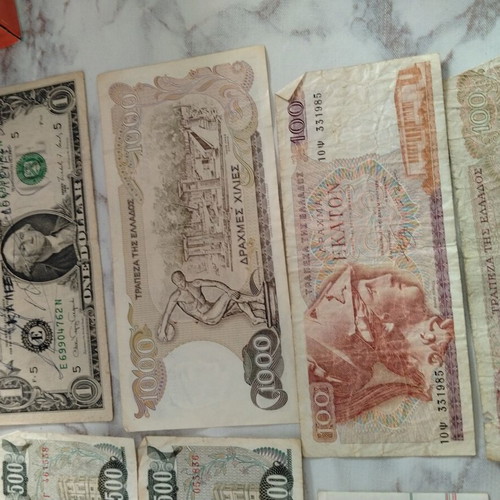 Old collectible banknotes, Greece