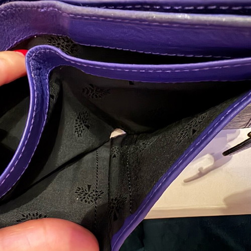 Mulberry wallet used, leather, purple
