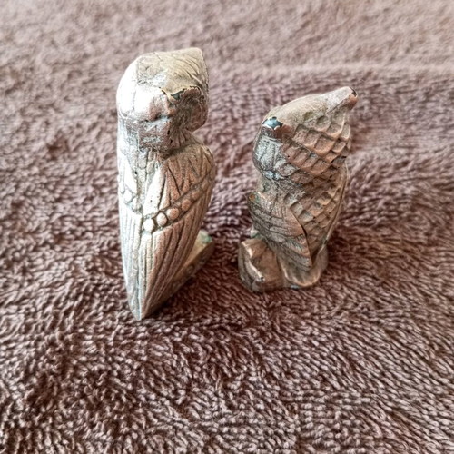 Brass owls like new, set of 2 pieces