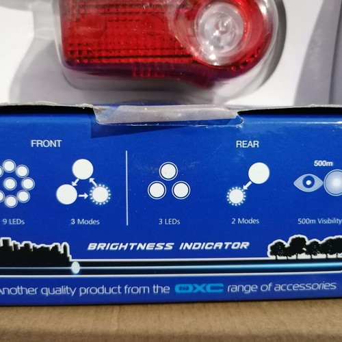 Oxford Ultratorch 9 Led Bicycle Light Set new with batteries