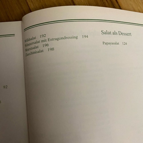 Salate cook book used, German language
