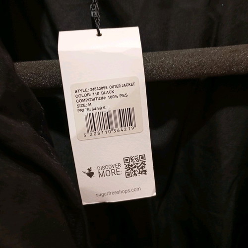 SugarFree women's black puffer jacket new size M