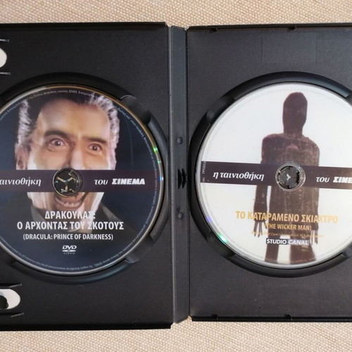 Dracula Prince of Darkness and The Wicker Man DVD like new, horror classics