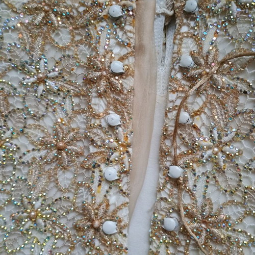 Wedding skirt bustier with flounces like new, size M, gold