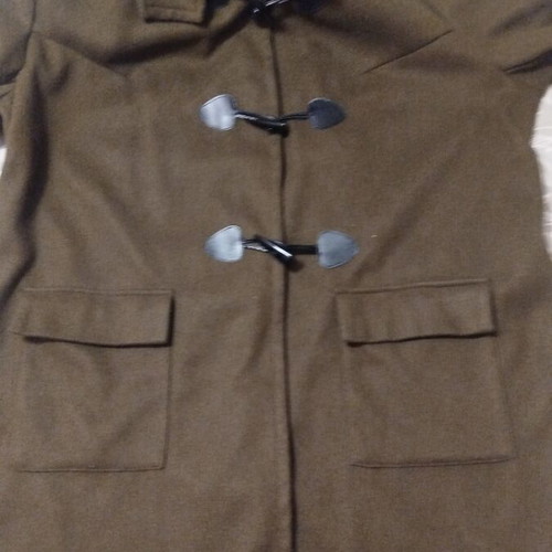 Shein Montgomery Coat with Hood New, Olive Color