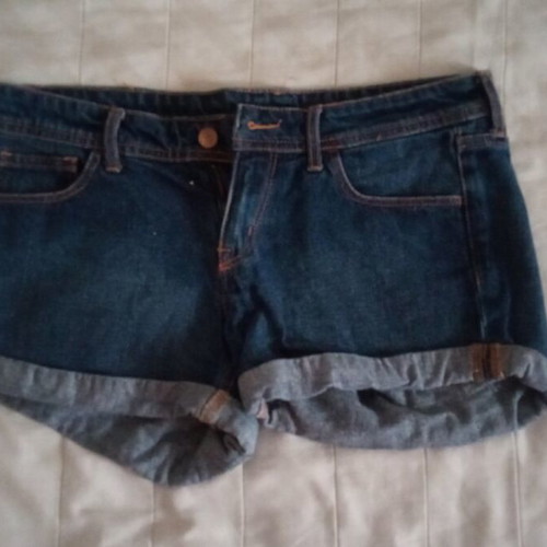 H&M women's skinny low waist shorts size 38 like new blue