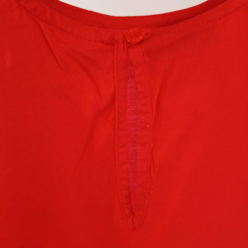 Short-sleeve red rayon top large new