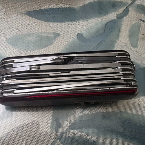 Victorinox Swiss Champ Swiss Army Knife and Mini Knife Pack used