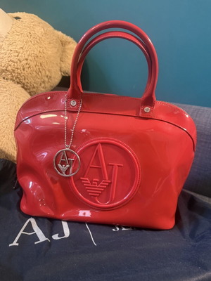 Armani Jeans Handbag new, red with inner pockets