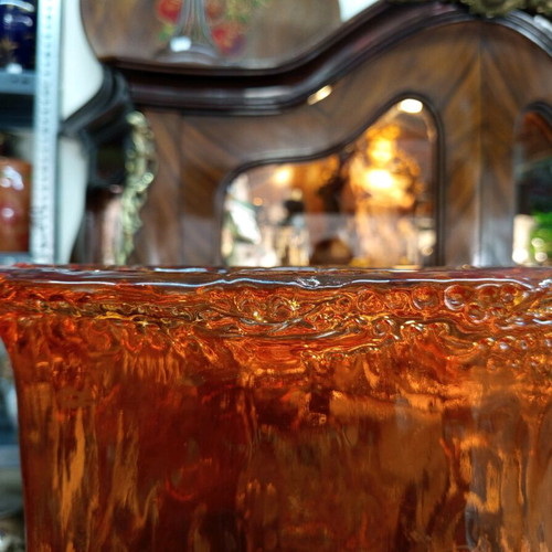 Decorative vase like new with medieval shades, glass