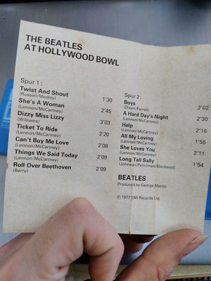 The Beatles At The Hollywood Bowl cassette tape like new 1977