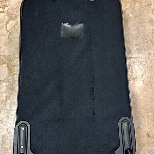 Travel suitcase used, black, dimensions 75x45x25