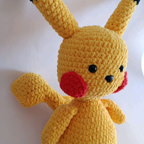 Pikachu handmade knitted doll 30 cm like new