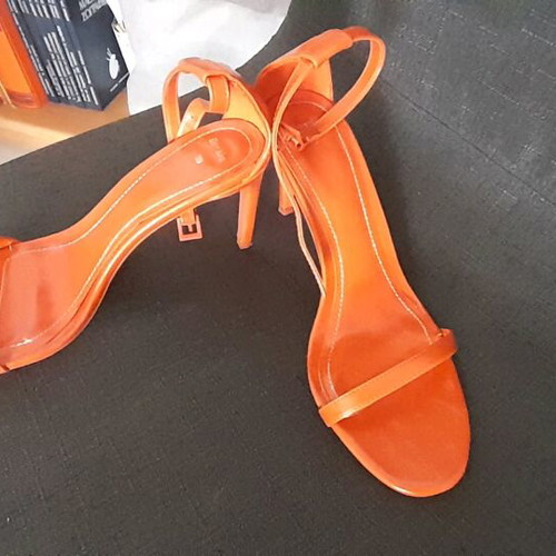 Bershka orange sandals like new, size 39