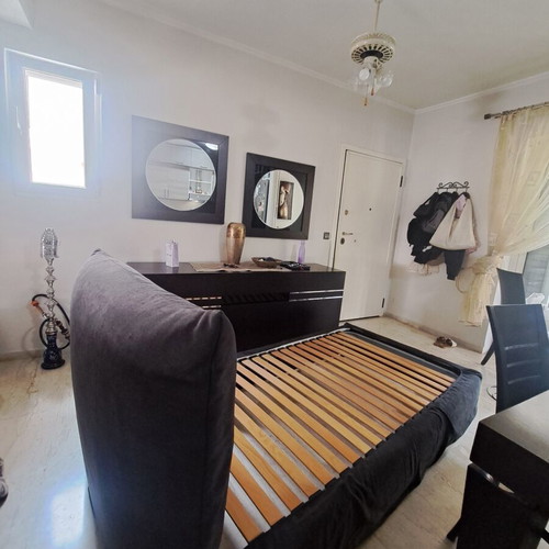 Chrysovitsiotis Half-Double Bed like new, fabric cover