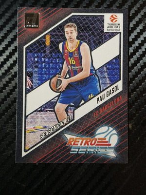 Pau Gasol Retro Series Insert Card #3 2023-24 Panini Donruss EuroLeague FC Barcelona