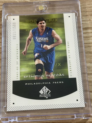 Ευθυμης Ρετζιας 76ers Upper Deck NBA Rookie κάρτα 2003 αριθμημένη, σαν καινούργιο