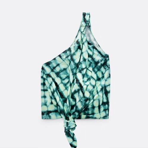 Zara one-shoulder top with tie