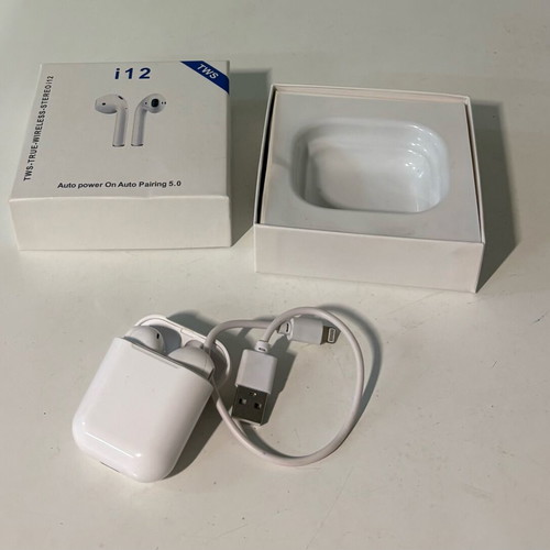 i12 TWS Wireless Earbuds like new with Charging Case