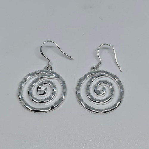 Spiral Earrings silver color like new