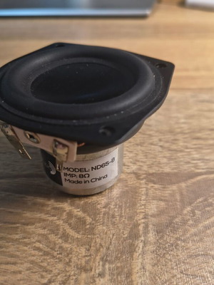 Full-Range ND65-8 2.5" 8Ω Speaker, Aluminum Cone, Neodymium