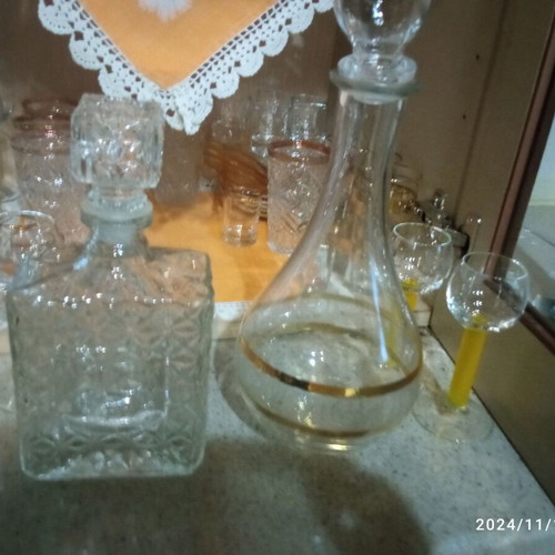 Crystal carafes new, pack of 4 pieces