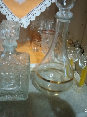 Crystal carafes new, pack of 4 pieces
