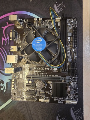 Motherboard set Intel i3 6100 with Gigabyte H110M CPU, like new