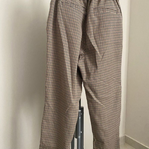 Brown plaid houndstooth trousers Pull & Bear size S like new