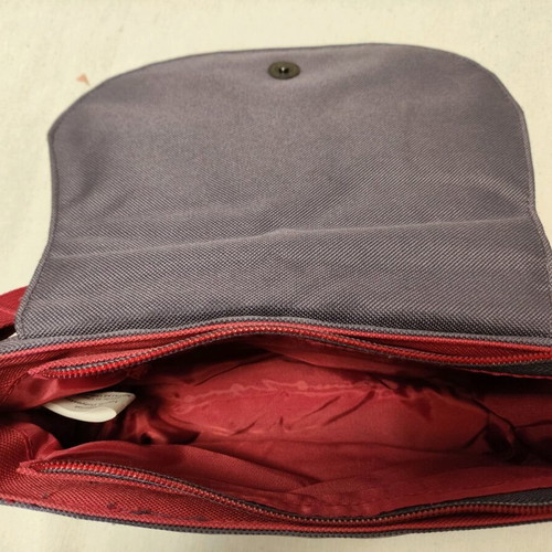 Kimmidol Shoulder Bag like new, gray and red