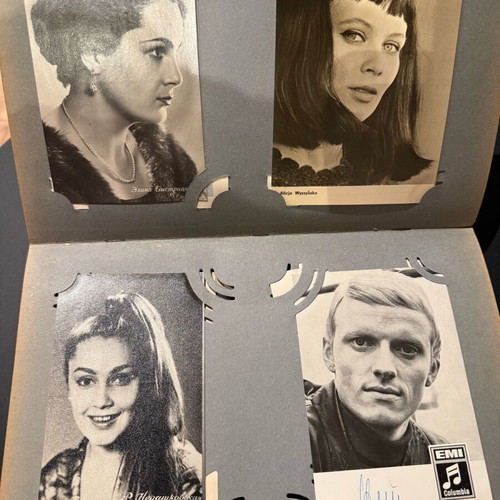 Album with collectible star photos used