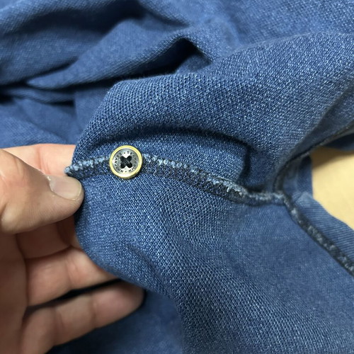 Sean John Vintage Snake Collar Polo Shirt Mens XL Blue like new