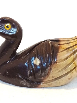 Marble figurine duck new, size 10 x 5 cm, Cuzco Peru