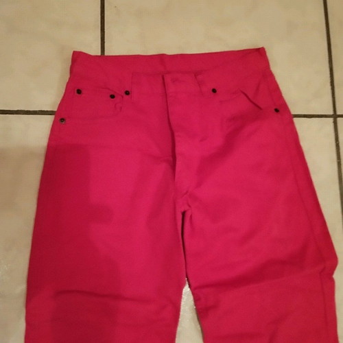 Red straight-leg jeans like new, size S