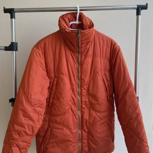 Men's winter jacket like new, size L, orange