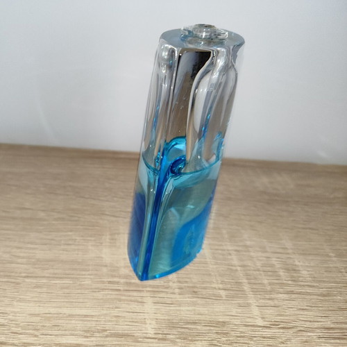 Krosno glass oil candle holder blue and clear, like new