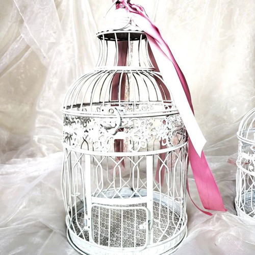Set of 2 Vintage Decorative Birdcages Medium & Small like new