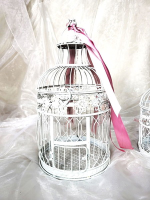 Set of 2 Vintage Decorative Birdcages Medium & Small like new