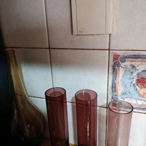 Set of decorative crystal bottles like new, 5 pieces