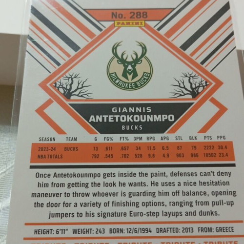 Giannis Antetokounmpo NBA Hoops Haunted Hoops Orange Pumpkins card