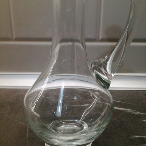 Serving set used, 7 pieces with decanter and shot glasses