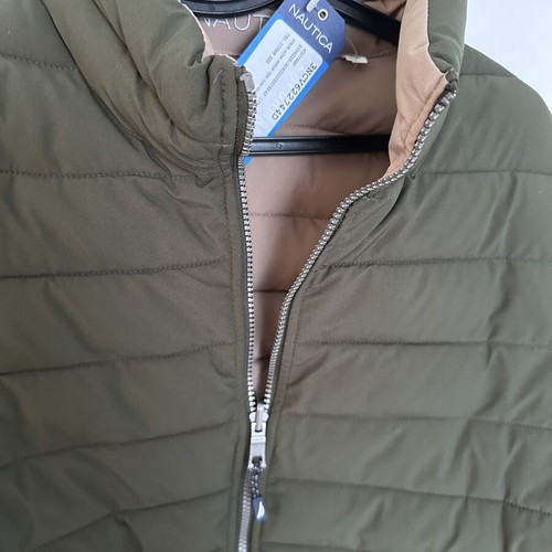 Nautica men's reversible jacket large khaki-beige new